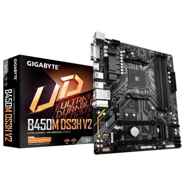 Placa Mae Gigabyte B450M DS3H V2 Socket AM4 / DDR4