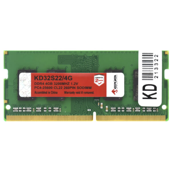 Memoria RAM para Notebook Keepdata DDR4 4GB 3200MHz - KD32S22/4G