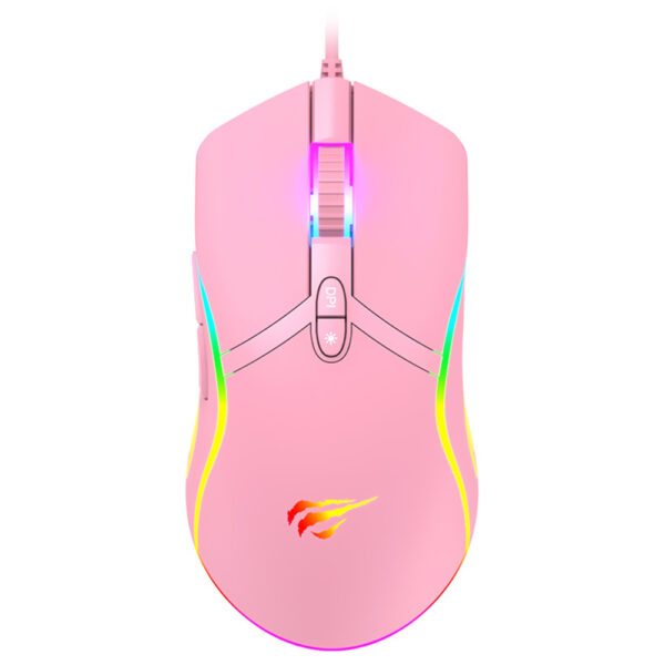 Mouse Gamer Havit Gamenote HV-MS1026 USB / RGB - Rosa