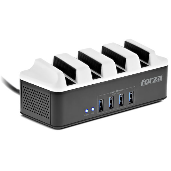Estacao de Carregamento Forza FSP-4402USB-C 4 Tomadas / 4 USB 3.0  - Preto / Branco