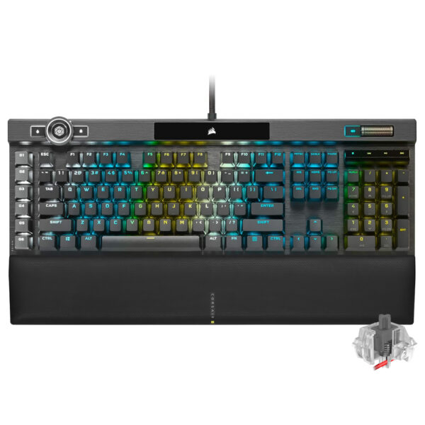 Teclado Gamer Mecanico Corsair K100 USB / RGB / Ingles - Preto (CH-912A01A-NA)
