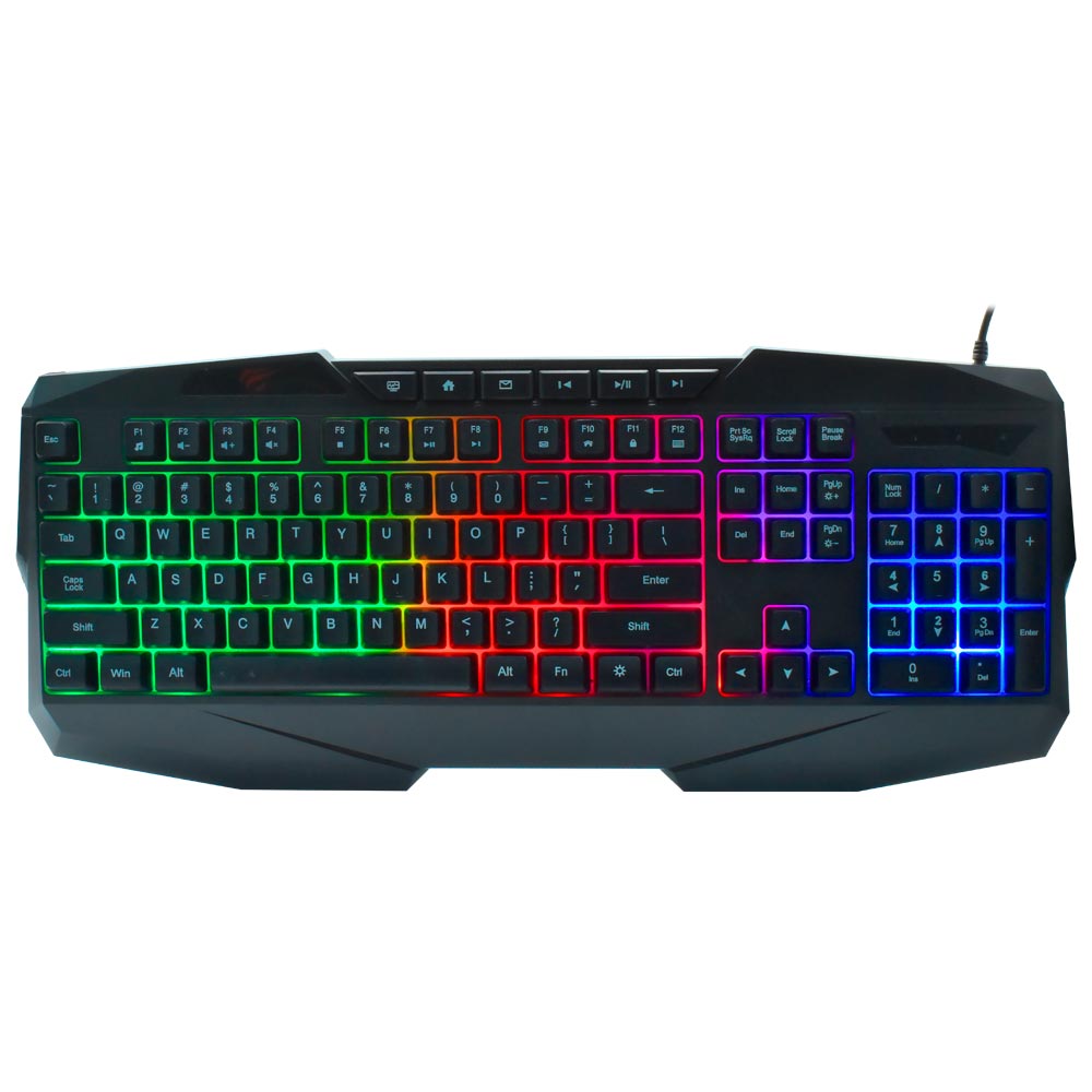 Teclado Gamer Havit Gamenote HV-KB878L USB / RGB / Ingles - Preto ...