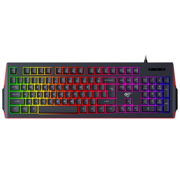 Teclado Gamer Havit Gamenote HV-KB866L USB / RGB / Ingles - Preto