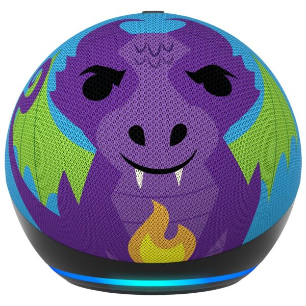Caixa de Som Amazon Echo Dot Kids 5 Geracao / Alexa / Bluetooth - Fire Dragon