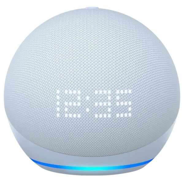 Caixa de Som Amazon Echo Dot 5 Geracao / Alexa / Relogio / Bluetooth - Azul