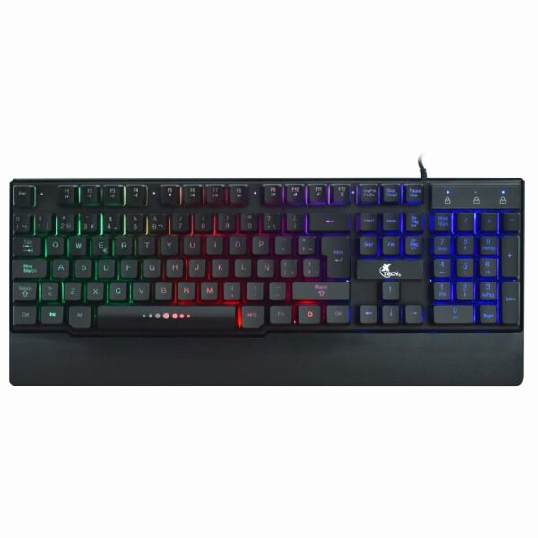 Teclado Gamer Xtech XTK510S Armiger Multicolor USB / Espanhol - Preto