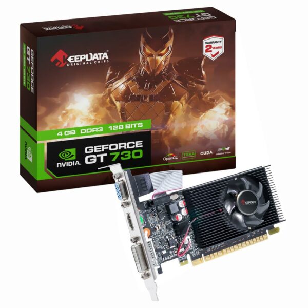 Placa de Video Keepdata 4GB GeForce GT730 DDR3 - LOW PROFILE KDGT730-4GD3/128B