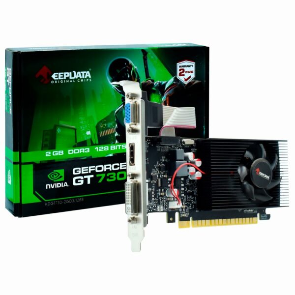 Placa de Video Keepdata 2GB GeForce GT730 DDR3 - LOW PROFILE KDGT730-2GD3/128B