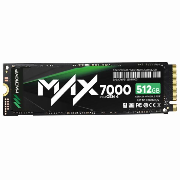 SSD Macrovip M.2 512GB MAX7000 NVMe - MVDMAX7/512GB