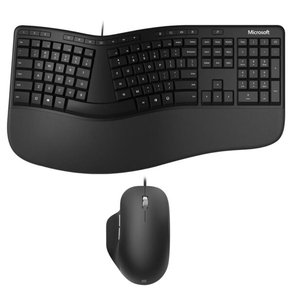 Teclado + Mouse Microsoft RJY-00001 Ergonomic USB / Ingles - Preto