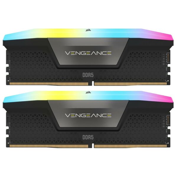 Memoria RAM Corsair Vengeance RGB DDR5 64GB (2x32GB) 6400MHz - Preto (CMH64GX5M2B6400C32)