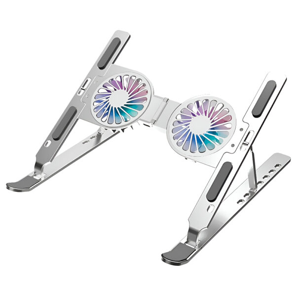 Suporte de Notebook com Cooler Walkers Portatil Laptop Stand - Prata