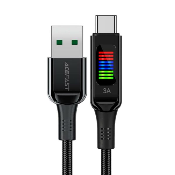 Cabo Acefast Type-C Macho a USB Macho C7-04 1.2M - Preto