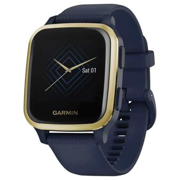 Relogio Garmin Venu SQ Music - Azul / Dourado (010-02426-12)