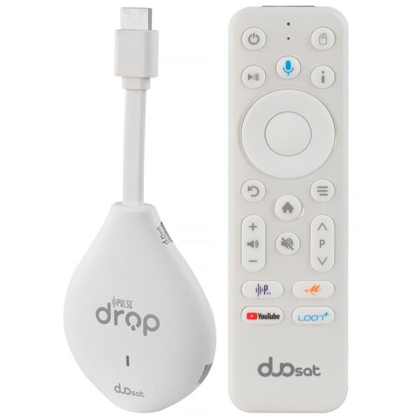 Receptor Iptv Duosat Pulse Drop 2GB de RAM / 32GB / UHD / 4K - Branco