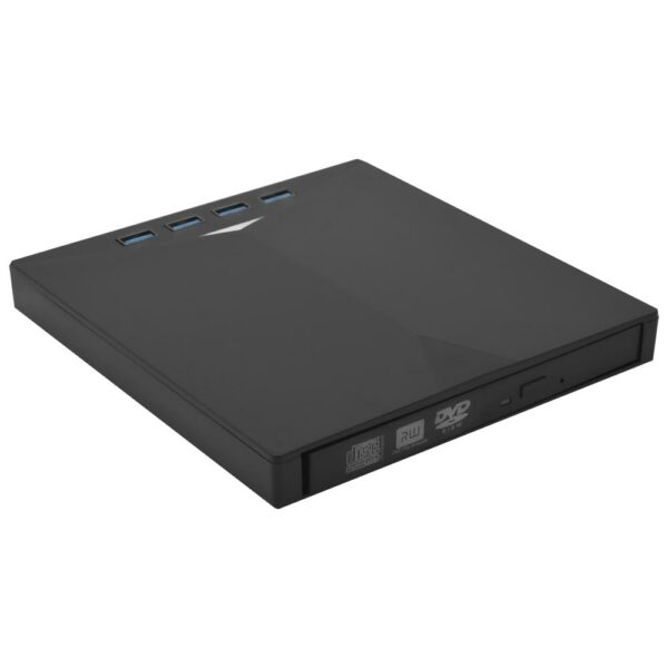 Gravador de DVD Externo Multi-Function / 4 USB 3.0 - Preto