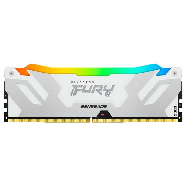 Memoria RAM Kingston Fury Renegade DDR5 16GB 6400MHz RGB - Branco / Prata (KF564C32RWA-16)