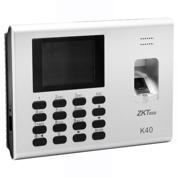 Leitor Biometrico de Tempo e Assistencia Zkteco K40 ID - Prata