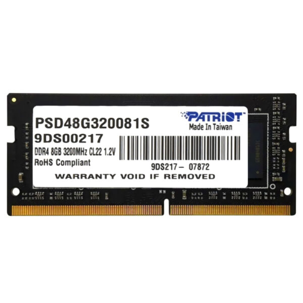 Memoria RAM para Notebook Patriot Signature DDR4 8GB 3200MHz - PSD48G320081S