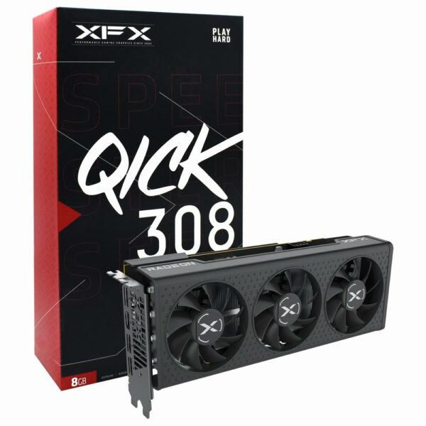 Placa de Video XFX Speedster QUICK308 Black 8GB Radeon RX7600 GDDR6 - RX-76PQICKBY