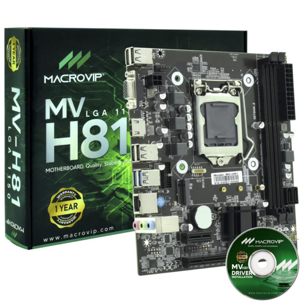 Placa Mae Macrovip MV-H81 Socket LGA 1150 / VGA / DDR3