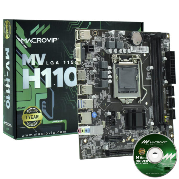 Placa Mae Macrovip MV-H110 Socket LGA 1151 / VGA / DDR4