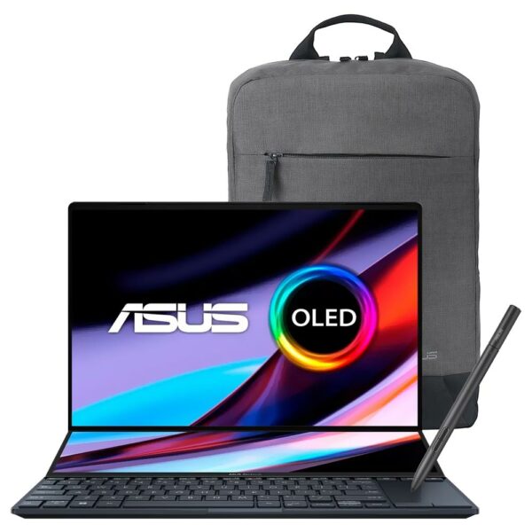 Notebook ASUS Zenbook Pro 14 Duo UX8402VU-AS96T Intel Core i9 13900H Tela Touch OLED WQ+ 14.0" / 32GB de RAM / 1TB SSD / GeForce RTX4050 6GB - Tech Preto (Ingles)