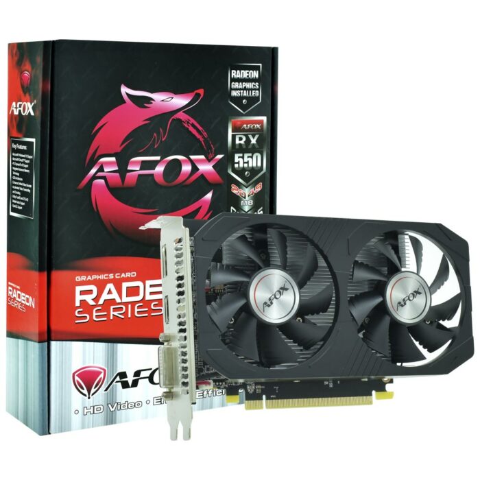 Placa de Video AFOX 2GB Radeon RX-550 GDDR5 - AFRX550-2048D5H4-V6 ...