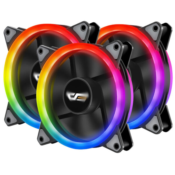 Cooler para Gabinete darkFlash DR12 Pro 12X12 LED RGB - Kit com 5