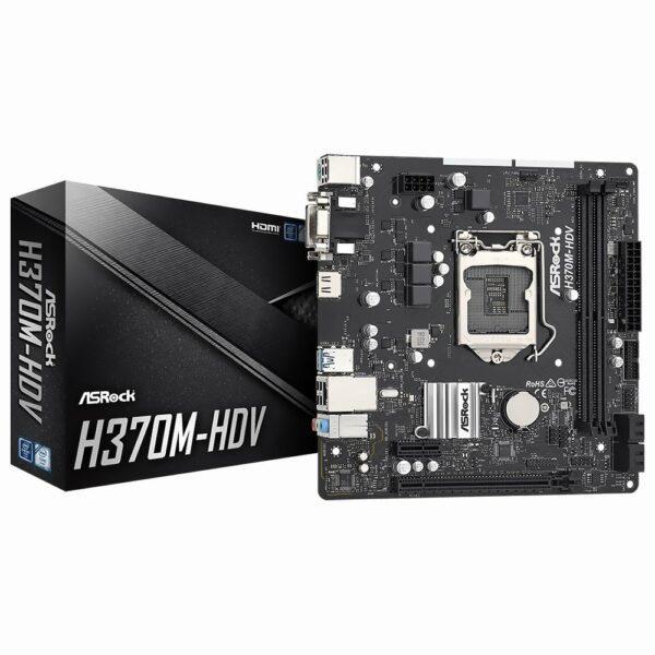 Placa Mae ASRock H370M-HDV Socket LGA 1151 / VGA / DDR4
