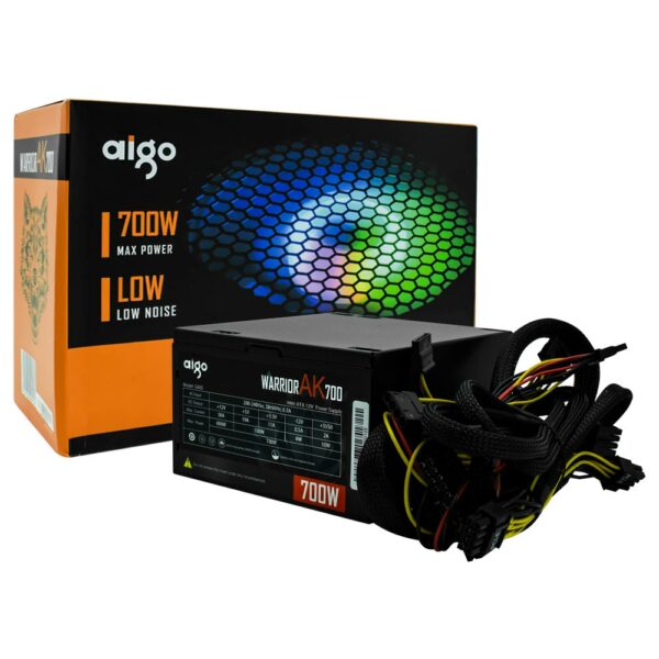 Fonte de Alimentacao Aigo Warrior AK700 700W ATX / Nao Modular / RGB