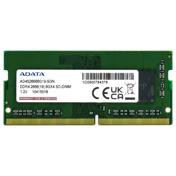 Memoria RAM para Notebook ADATA DDR4 8GB 2666MHz - AD4S26668G19-SGN