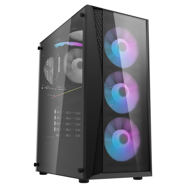 Gabinete Gamer darkFlash DK352 Plus E-ATX / 4 Cooler / RGB - Preto