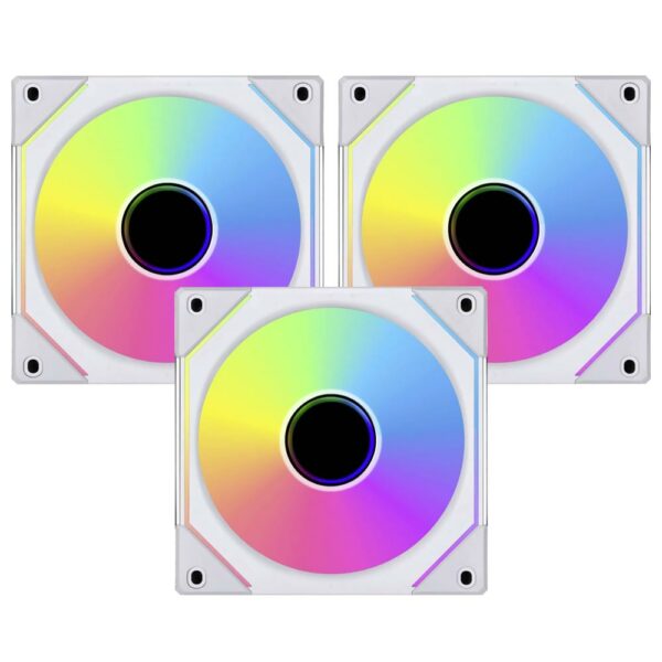 Cooler para Gabinete Lian Li UF-SLIN120-3W 12X12 LED RGB Branco - Kit com 3