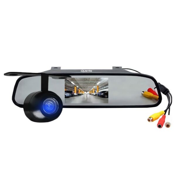 Camera de Reversa Quanta QTCRD500 Com Display LCD - Preto