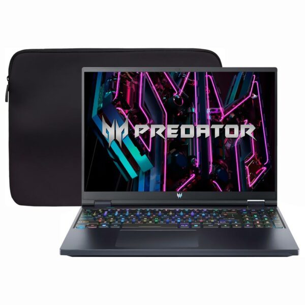 Notebook Gamer Acer Predator Helios 16 PH16-71-93FR Intel Core i9 13900HX Tela WQXGA 16" / 16GB de RAM / 1TB SSD / GeForce RTX4080 12GB - Abyssal Preto (Ingles)