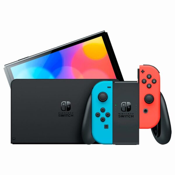 Console Nintendo Switch 64GB - Oled Azul / Vermelho Neon (HEG-S-KABAA) (Japones)