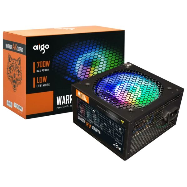 Fonte de Alimentacao Aigo Warrior  AK700 Pro 700W ATX / Nao Modular / RGB