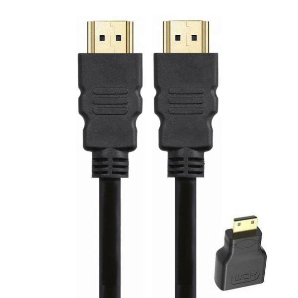 Cabo HDMI para HDMI - 3M Microfins 3D/1080P + Adaptador Mini HDMI