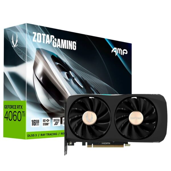 Placa de Video Zotac Gaming AMP 16GB GeForce RTX4060TI GDDR6 - ZT-D40620F-10M