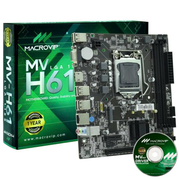 Placa Mae Macrovip MV-H61 Socket LGA 1155 / VGA / DDR3