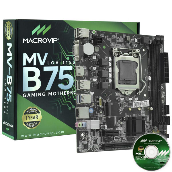 Placa Mae Macrovip MV-B75 Socket LGA 1155 / VGA / DDR3