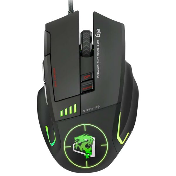 Mouse Gamer Elg MGSP Sniper Pro USB / LED - Preto