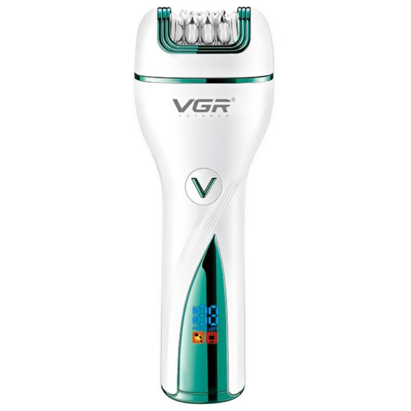 Depilador Eletrico Profesional VGR V-728 Recarregavel - Branco / Verde