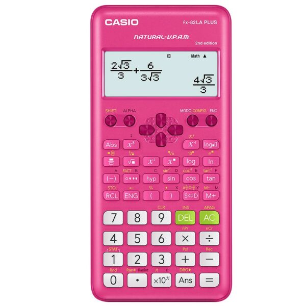 Calculadora Cientifica Casio FX-82LA PLUS-PK 2ND Edition - Rosa