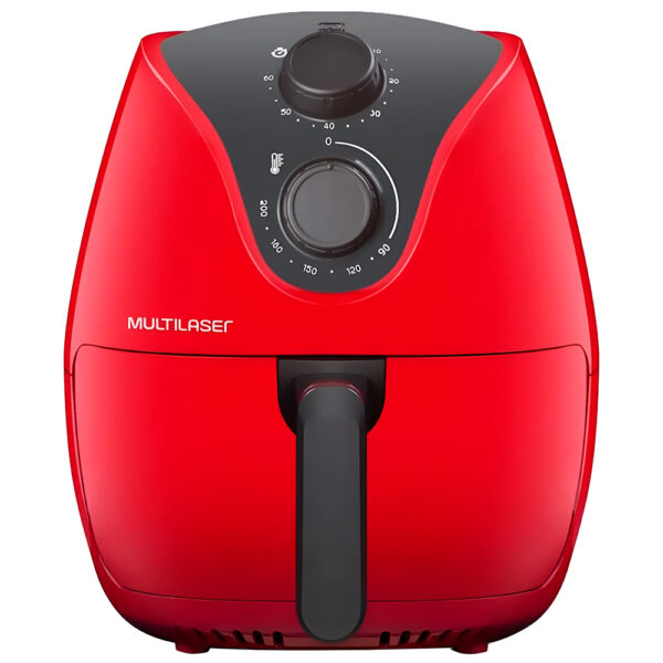 Fritadeira Eletrica Multilaser CE084EUR Air Fryer 4L / 220V - Vermelho