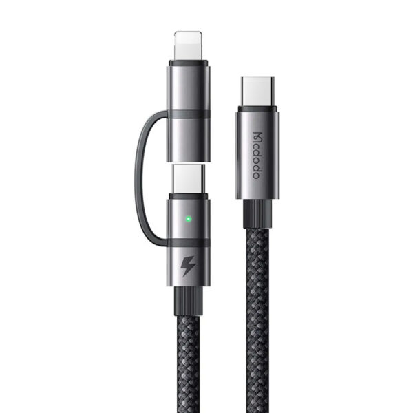Cabo Mcdodo CA-0450 USB-C Macho para USB-C Macho / Lightning Macho 1.2M - Preto