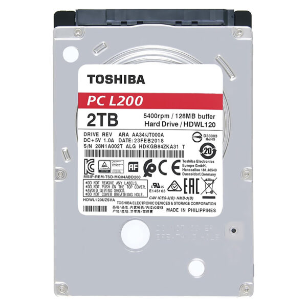 HD para Notebook Toshiba 2TB 2.5" SATA 2 - HDWL120XZSTA