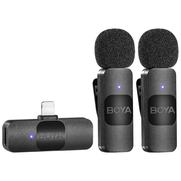 Microfone Boya BY-V2 2TX/RX Wireless - Preto