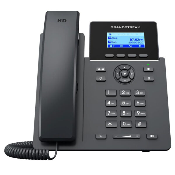 Telefone IP Grandstream GRP2601P Com Fio / 2 Linhas - Preto